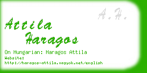 attila haragos business card